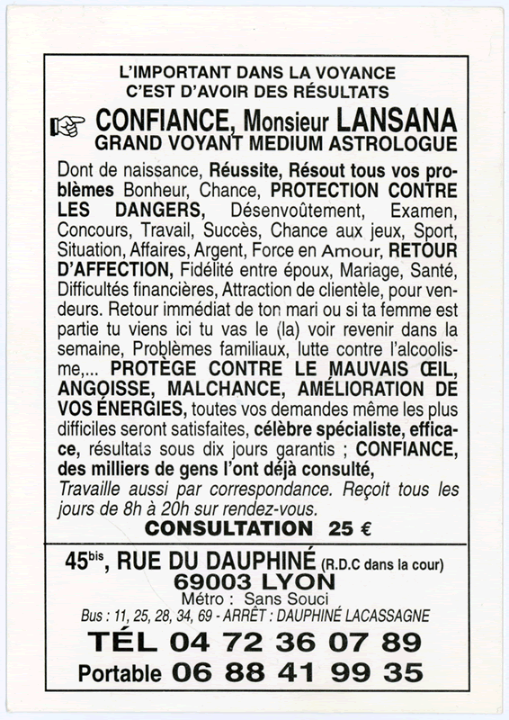 Cliquez pour voir la fiche dtaille de LANSANA