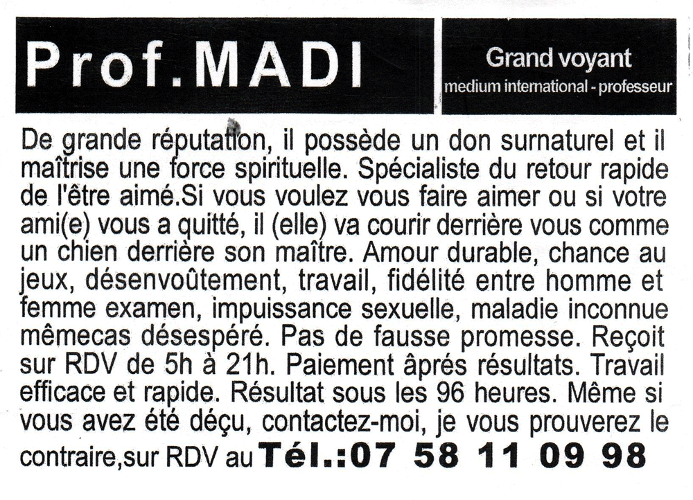 Professeur MADI, (indéterminé)