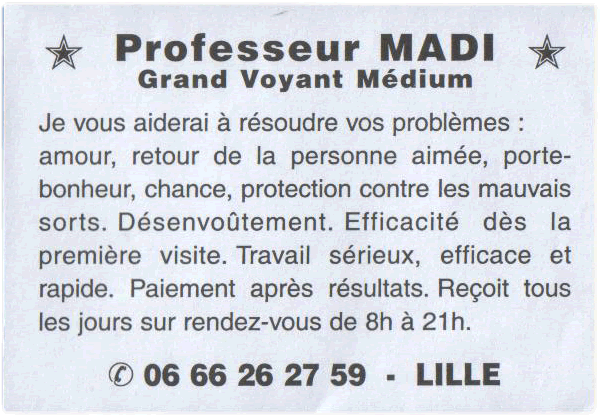 Professeur MADI, Nord