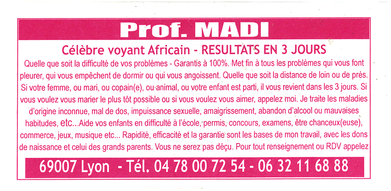 Professeur MADI, Lyon