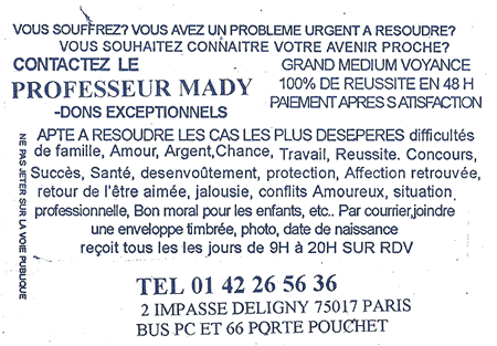 Cliquez pour voir la fiche dtaille de MADY