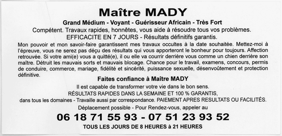 Matre MADY, Lyon