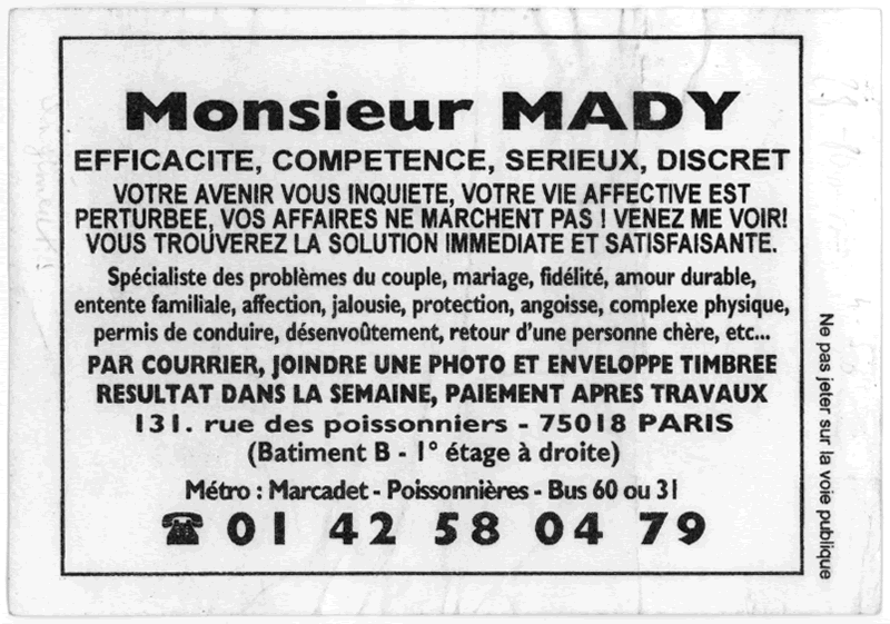 Cliquez pour voir la fiche dtaille de MADY