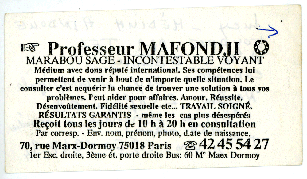 Cliquez pour voir la fiche détaillée de MAFONDJI