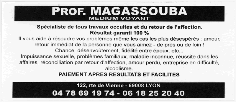 Professeur MAGASSOUBA, Lyon