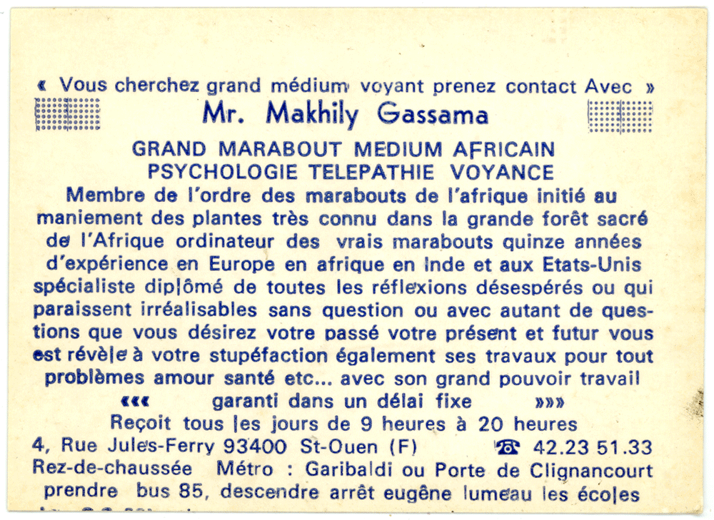 Monsieur Makhily Gassama, Seine St Denis
