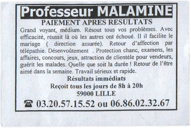 Professeur MALAMINE, Nord