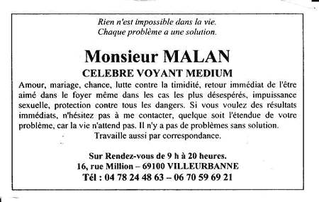 Monsieur MALAN, Villeurbanne