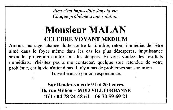 Monsieur MALAN, Villeurbanne