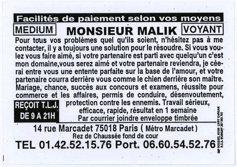 Monsieur MALIK, Paris