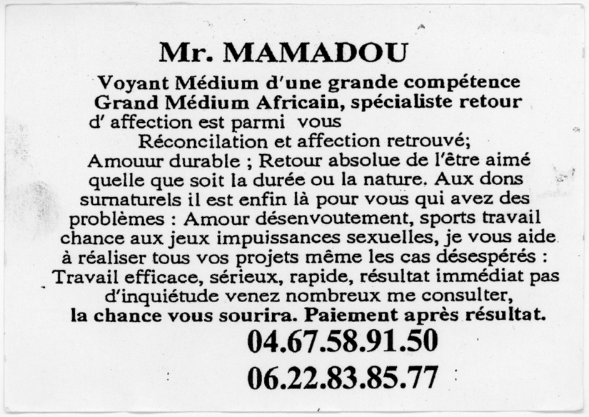 Cliquez pour voir la fiche détaillée de MAMADOU