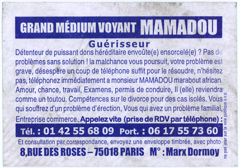  MAMADOU, Paris