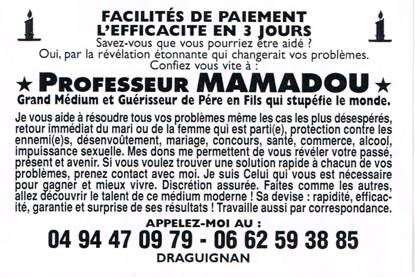Professeur MAMADOU, Var