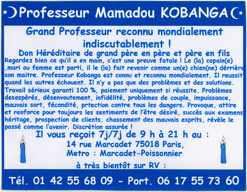 Cliquez pour voir la fiche dtaille de Mamadou KOBANGA