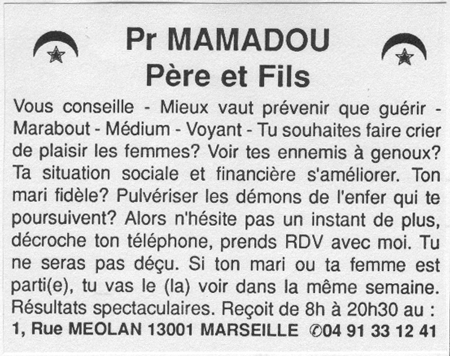 Professeur MAMADOU, Marseille