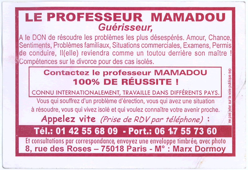 Professeur MAMADOU, Paris