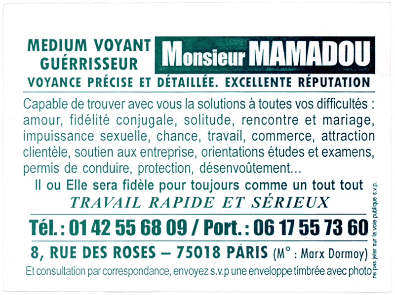 Monsieur MAMADOU, Paris