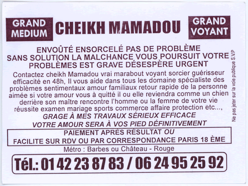 Cheikh MAMADOU, Paris