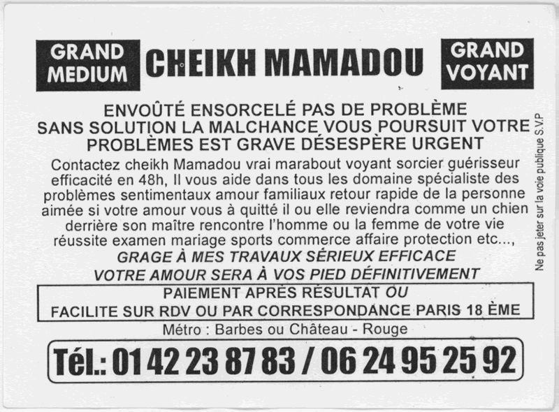 Cliquez pour voir la fiche dtaille de MAMADOU