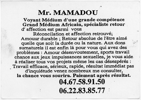 Cliquez pour voir la fiche dtaille de MAMADOU