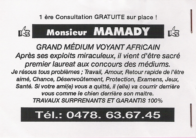 Cliquez pour voir la fiche dtaille de MAMADY