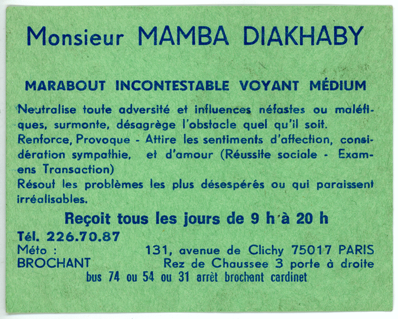 Monsieur MAMBA DIAKHABY, Paris