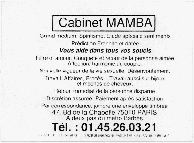 Cliquez pour voir la fiche dtaille de MAMBA