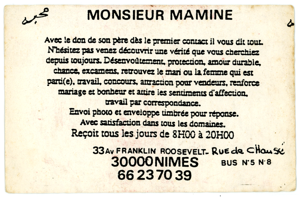Monsieur MAMINE, Gard