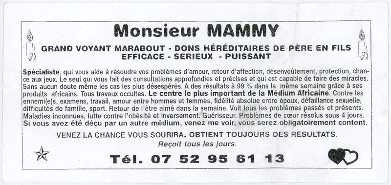 Monsieur MAMMY, (indéterminé)