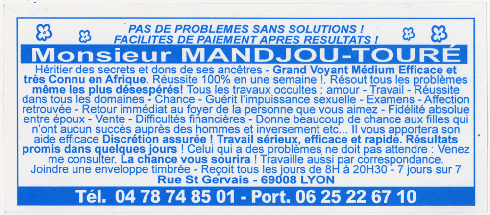 Cliquez pour voir la fiche détaillée de MANDJOU-TOURÉ