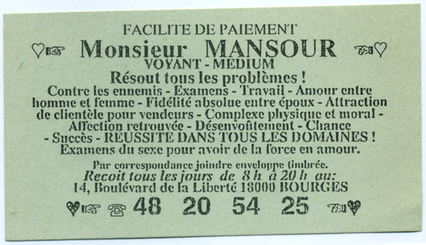 Monsieur MANSOUR, Bourges