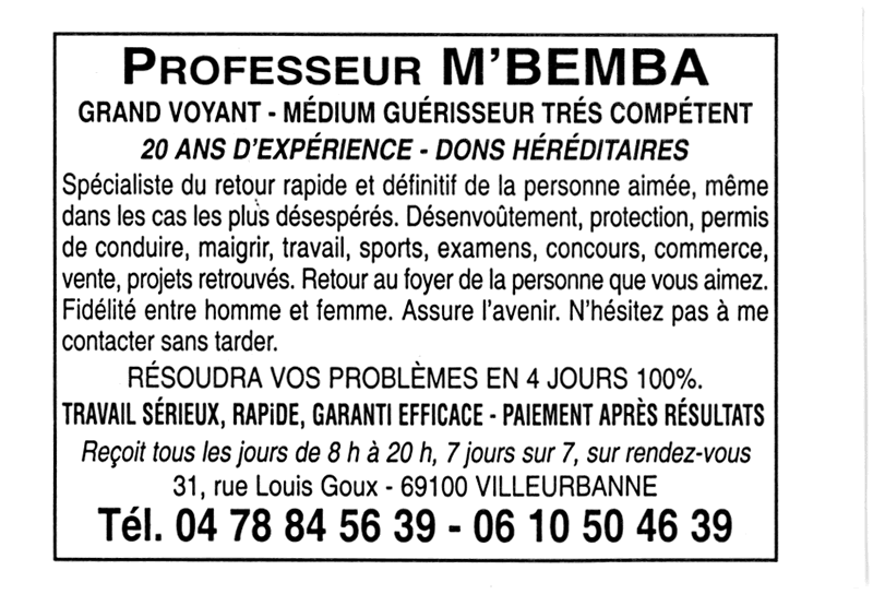 Professeur M