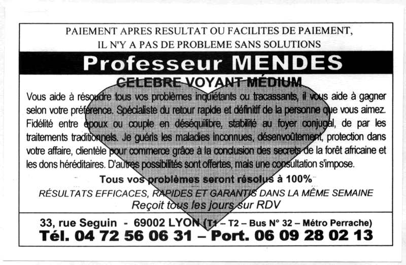 Professeur MENDES, Lyon