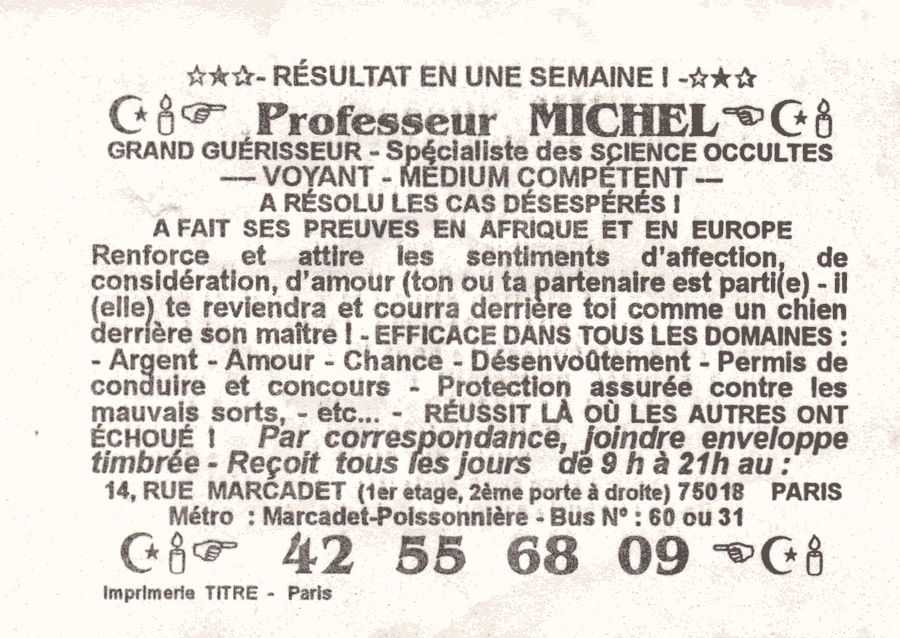 Cliquez pour voir la fiche dtaille de MICHEL