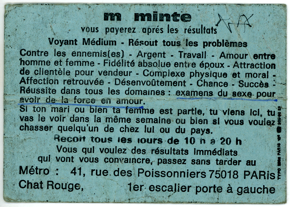 Monsieur minte, Paris