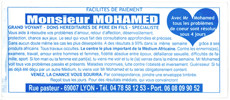 Monsieur MOHAMED, Lyon