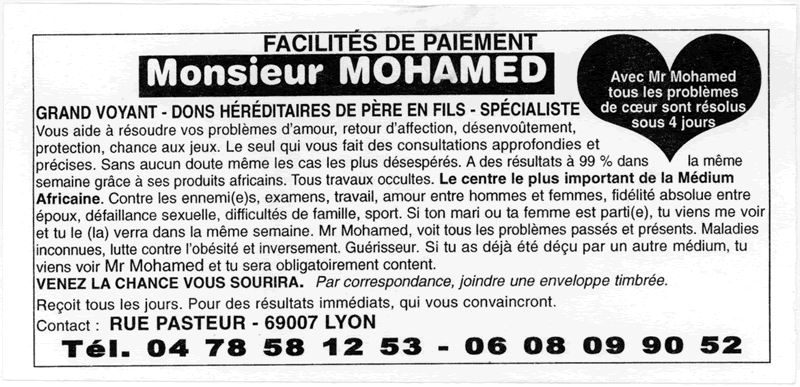 Cliquez pour voir la fiche dtaille de MOHAMED