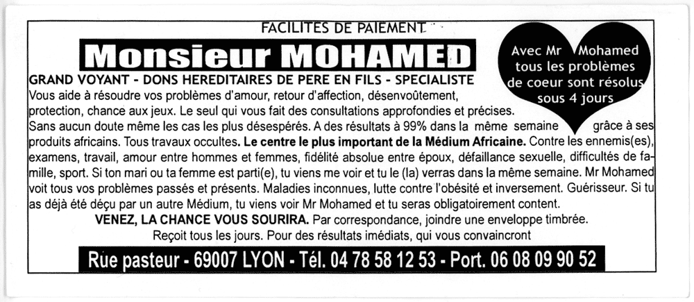 Cliquez pour voir la fiche dtaille de MOHAMED