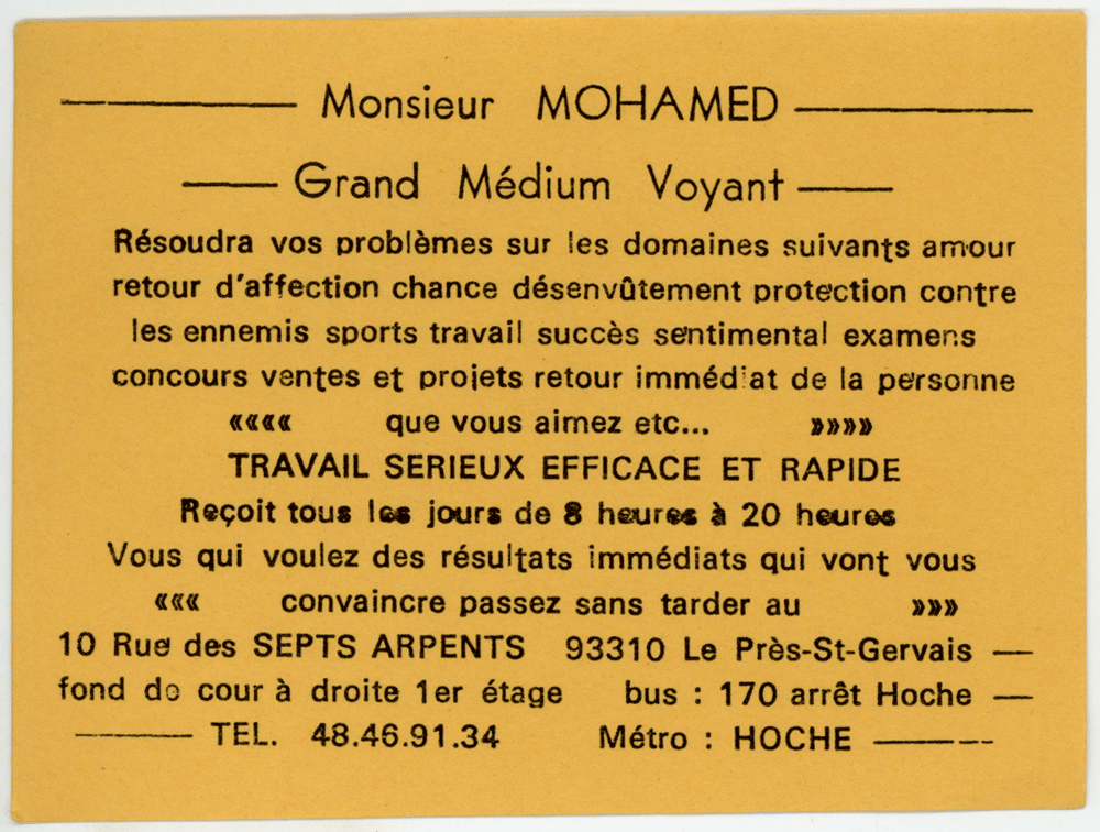 Monsieur MOHAMED, Seine St Denis