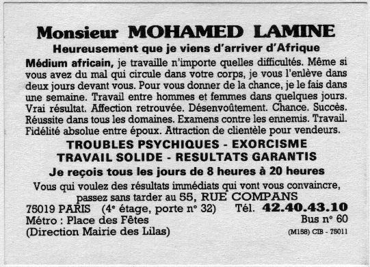 Cliquez pour voir la fiche dtaille de MOHAMED LAMINE