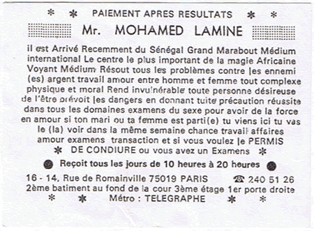 Cliquez pour voir la fiche dtaille de MOHAMED LAMINE