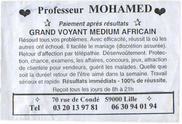 Professeur MOHAMED, Nord