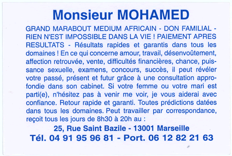 Monsieur MOHAMED, Marseille