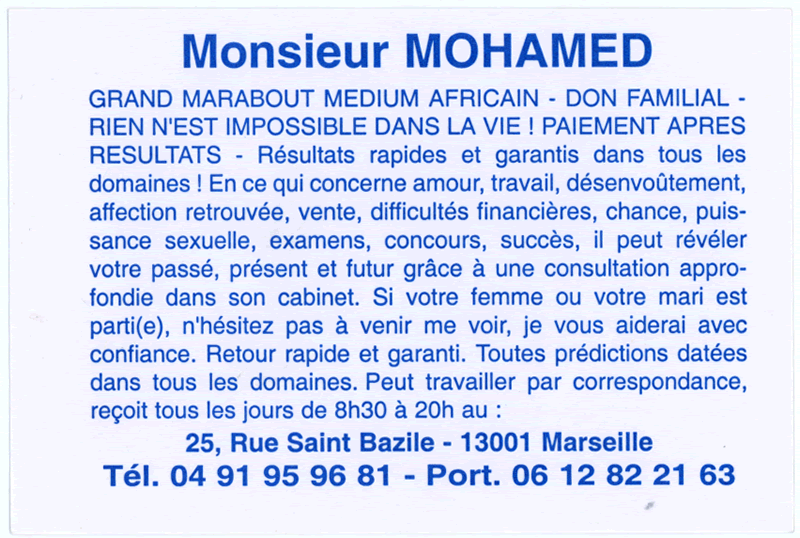 Cliquez pour voir la fiche dtaille de MOHAMED