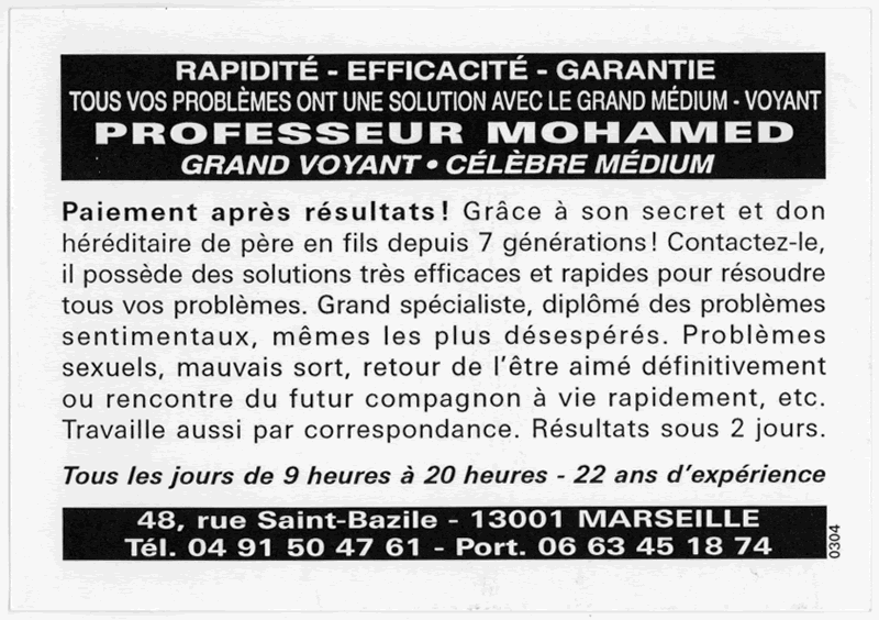 Cliquez pour voir la fiche dtaille de MOHAMED