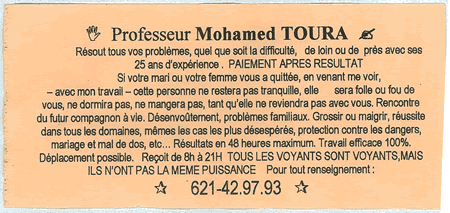 Cliquez pour voir la fiche dtaille de Mohamed TOURA