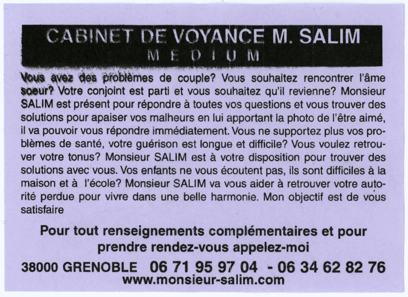 Monsieur SALIM, Grenoble