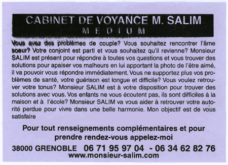 Monsieur SALIM, Grenoble