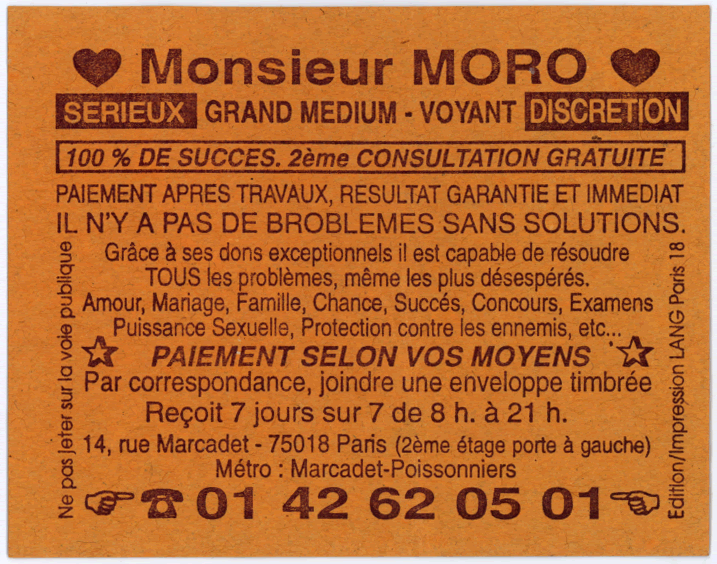 Monsieur MORO, Paris