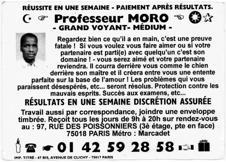 Professeur MORO, Paris